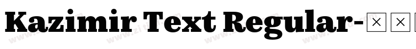 Kazimir Text Regular字体转换